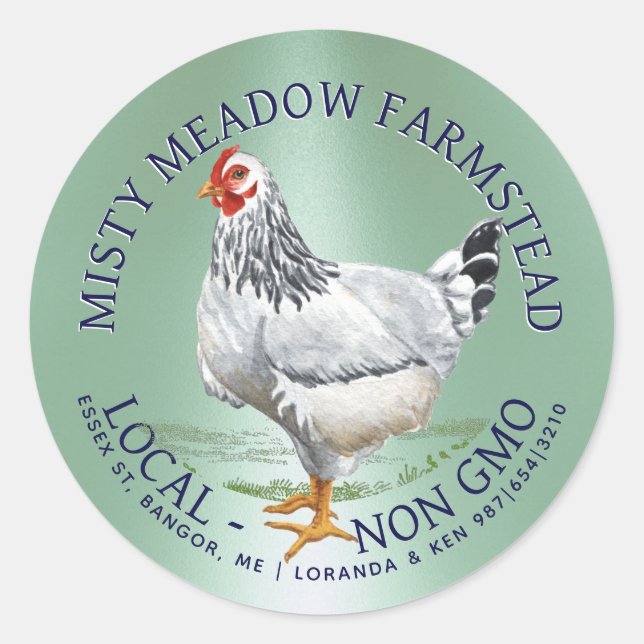 Adesivo Caixa de Ovos Verdes da Aquarela Livre (Frente)