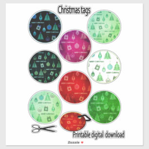 Adesivo Caixa de presente de árvore de design do estilo d