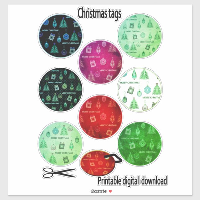 Adesivo Caixa de presente de árvore de design do estilo de (Folha)