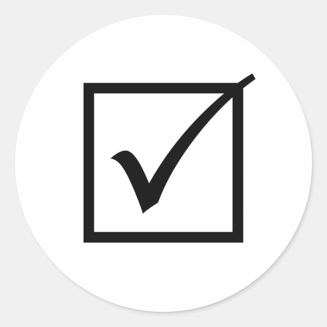 Adesivo Caixa de seleção preta (Frente)