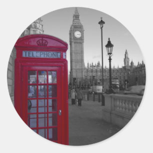 Adesivo Caixa de telefone vermelha de Londres