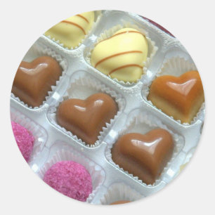 Adesivo Caixa do coração do chocolate