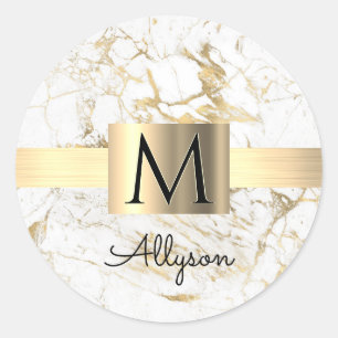 Adesivo Caixa Dourada do mármore Dourado, DIY Black Name