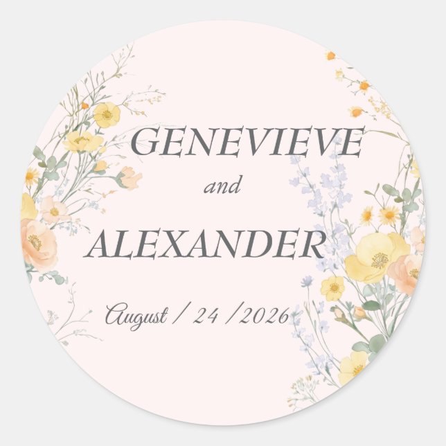 Adesivo Caixas de Presente Personalizadas de Flores Silves (Frente)