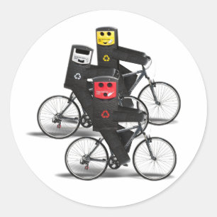 Adesivo Caixas de Reciclar de Ciclismo