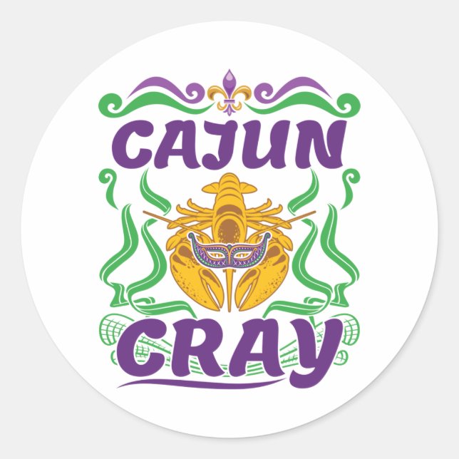 Adesivo Cajun Cray Crawfish Boil Louisiana Nova Orleans (Frente)