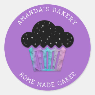 Adesivo Cakes Cupcake Home Bakery Purple3D