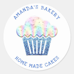 Adesivo Cakes Cupcake Home Vegan Bakery Glitter