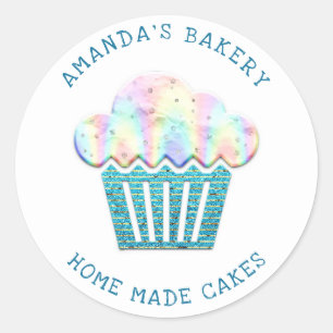Adesivo Cakes Cupcake Home Vegan Bakery Glitter Tea