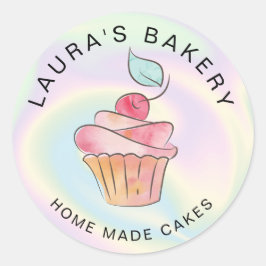 Adesivo Cakes Sweets Home Bakery Girly Holographic Cupcake