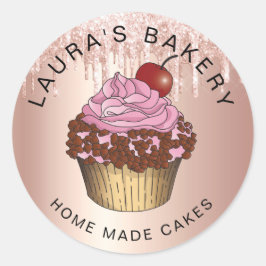 Adesivo Cakes Sweets Home Bakery Girly Watercolor Cupcake