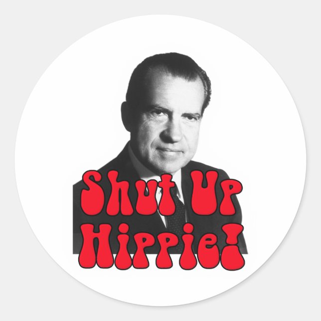 Adesivo Cala-Te Hippie - Richard Nixon (Frente)