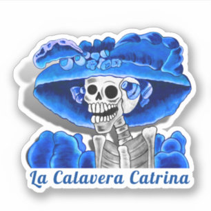 Adesivo Calavera Blue Dia De Los Muertos
