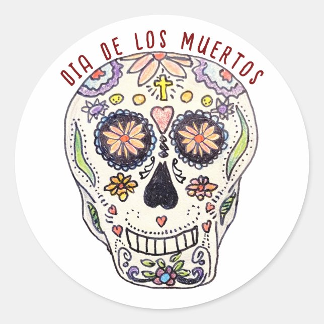 Adesivo Calavera Dia De Los Muertos (Frente)