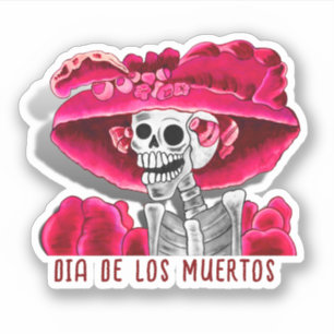 Adesivo Calavera Red Dia De Los Muertos