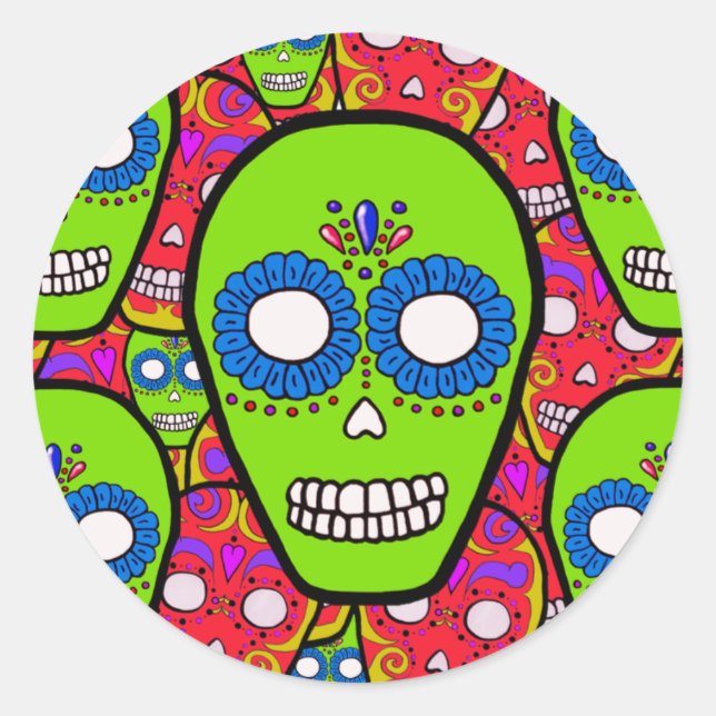 Adesivo Calaveras Sugar Skulls (Frente)