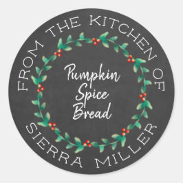 Adesivo Calçado Natal Holly Wreath Kitchen Treatores