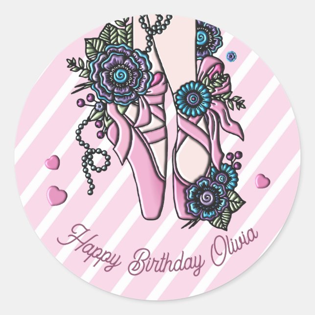 Adesivo Calçados de Balé personalizados (Frente)