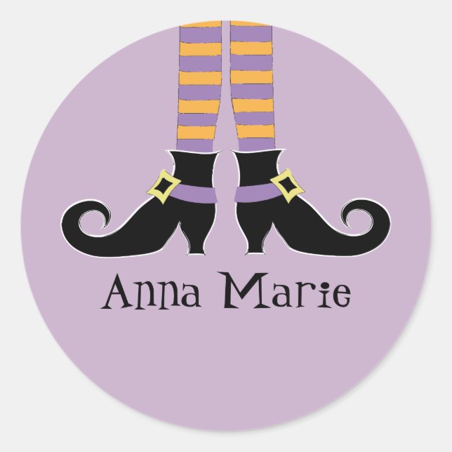 Adesivo Calçados de bruxas brancas (Frente)