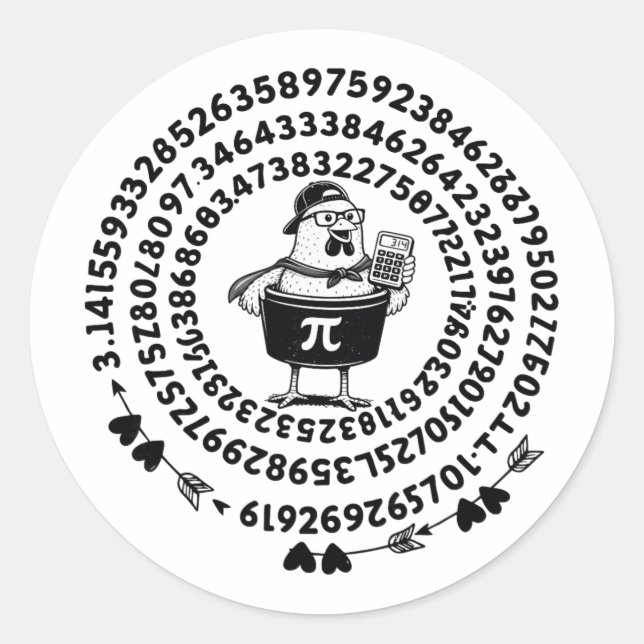 Adesivo Calculadora de capacidade de panela de frango Prof (Frente)