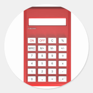 Adesivo Calculadora vermelha