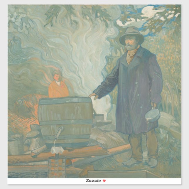 Adesivo Caldeira Branca de Moonshiners Florestais (Folha)