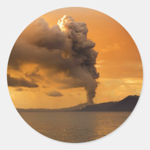 Adesivo Caldera de Rabaul do vulcão de Tavurvur que entra