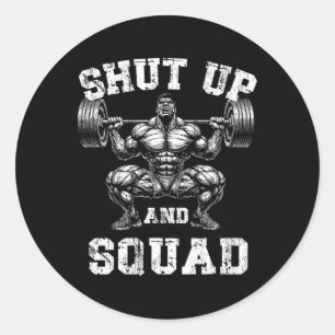 Adesivo Cale-Se E Esquadre O Engraçado Humor De Gym Mt
