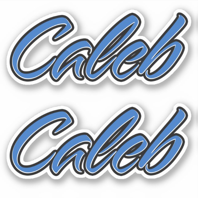 Adesivo Caleb Name blue Aufkleber Sticker Stickerset (Frente)