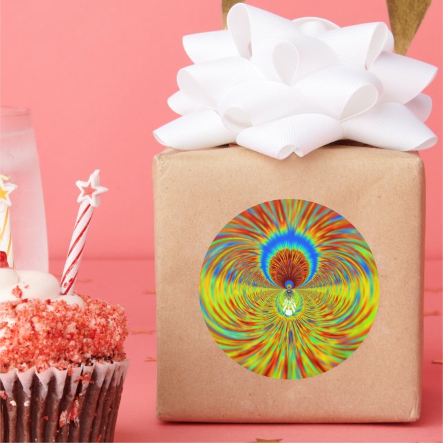 Adesivo Caleidoscópio Colorido Impressão de Arte (Festa)