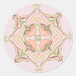 Adesivo Caleidoscópio de Diamante e Corações Rosa e Verde