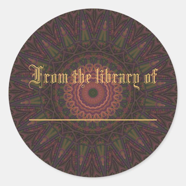 Adesivo Caleidoscópio de Roda Rosa e Verde (Frente)