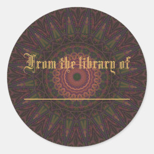 Adesivo Caleidoscópio de Roda Rosa e Verde