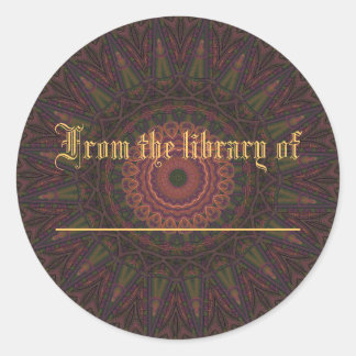 Adesivo Caleidoscópio de Roda Rosa e Verde