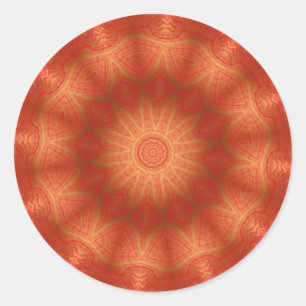 Adesivo Caleidoscópio Dourado e vermelho