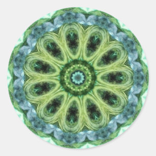 Adesivo caleidoscópio verde de turquesa