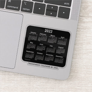 Adesivo Calendário 2022 de néon transparente por Janz