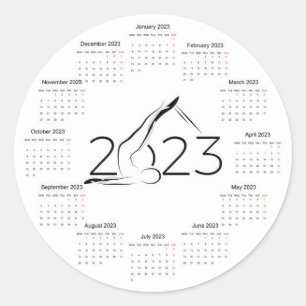 Adesivo Calendário 2023 para o instrutor Pilates Large Clo