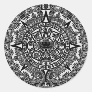 Adesivo Calendário Asteca Mayan (preto) 21 de dezembro de