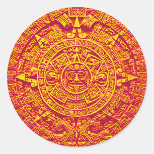 Adesivo Calendário Aztec - ouro