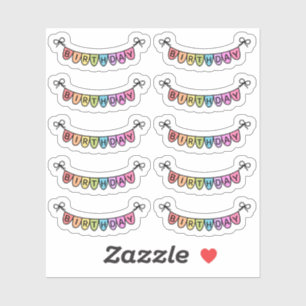 Adesivo Calendário de Banner do Lembrete de Aniversário Fe