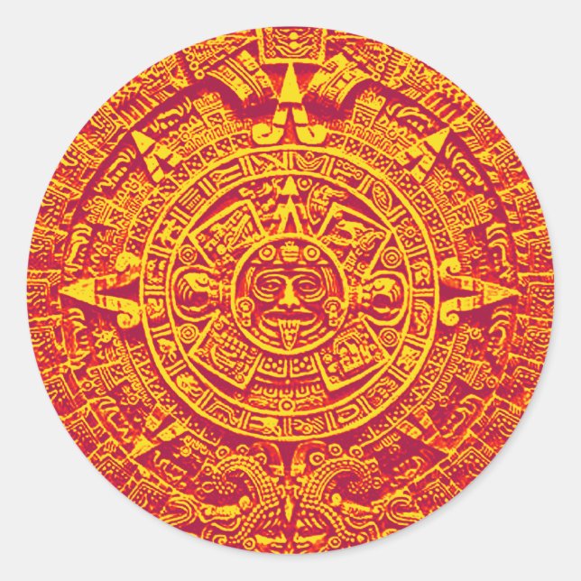 Adesivo Calendário do Aztec - ouro (Frente)