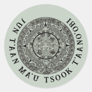 Adesivo Calendário maia 1 do Aztec Sun Stone do México