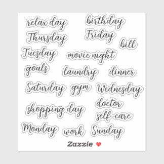 Adesivo Calendário Sticker para Planners | PAPEL DE CARTA