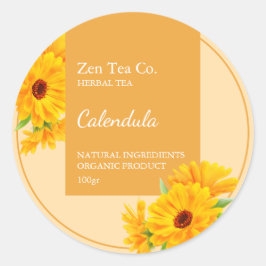 Adesivo Calendula Herbal Tea Business Label