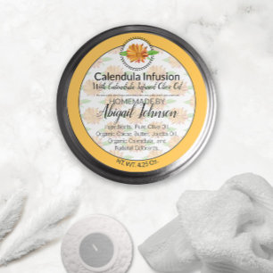 Adesivo Calendula Wildflower Handmade Artisan Gift Rótulo