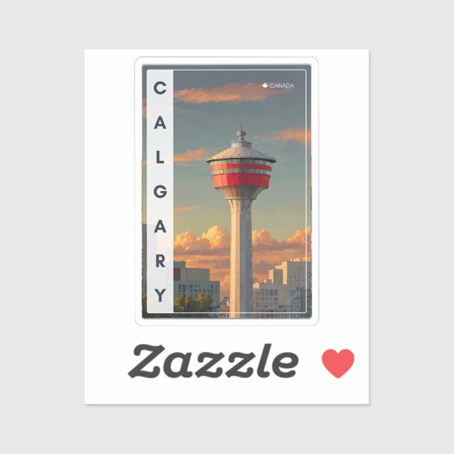 Adesivo Calgary Tower Sticker Souvenir (Folha)