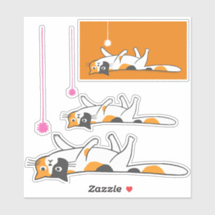 Adesivo Calico Cat não motivado   Gatinho de Pet Engraçado