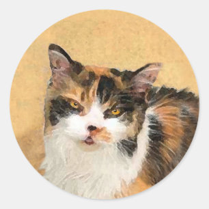 Adesivo Calico Cat Painting - Gato Original Bonito