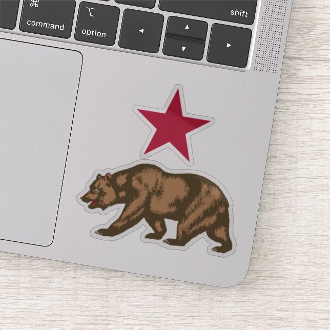 Adesivo California Bear Republic Grizzly e Star (Detalhe)